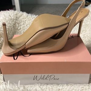 Nude Wild Pair Slingback Heels